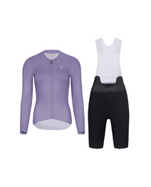 RIVANELLE Langarm Radtrikot und Hose - ELEVATE - Schwarz/Lila